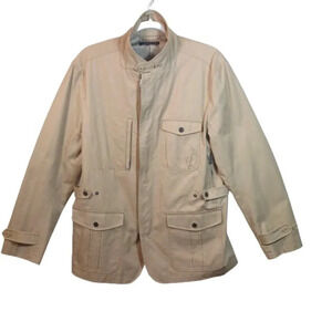 Theory Men’s Tan Zaken Raleigh Safari Jacket in tan size Large